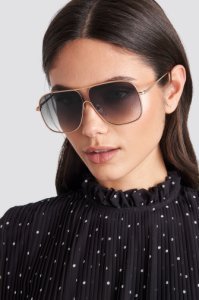 MANGO Double Sunglasses - Black