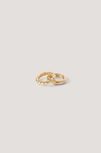 NA-KD Accessories Double Pack Chubby Rings - Gold