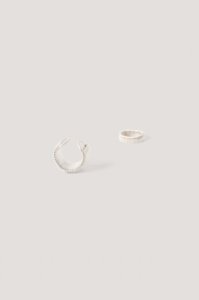 NA-KD Accessories Double Pack Wired Rings - Silver