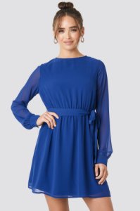 NA-KD Chiffon Dress - Blue