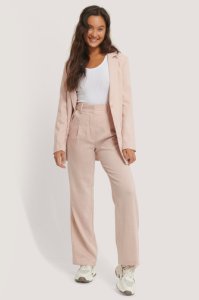 NA-KD Classic Relaxed Suit Trousers - Pink