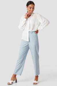 NA-KD Classic Tailored Mid Rise Suit Pants - Blue