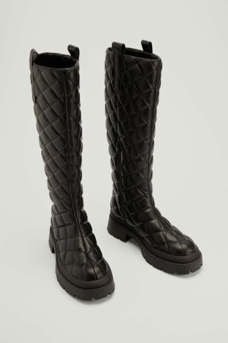 NA-KD Shoes Puffy Quilted Boots - Black