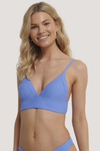 NA-KD Swimwear Framed Bikini Bralette - Blue