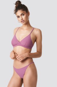 NA-KD Swimwear Thin Strap Bikini Briefs - Purple