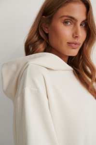 NA-KD Trend Oversized Relaxed Hoodie - Offwhite