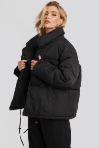 NA-KD Trend Padded Oversized Jacket - Black