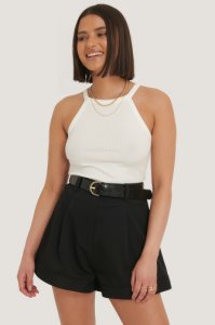 NA-KD Trend Tailored Flared Shorts - Black