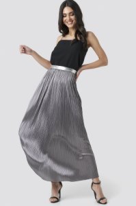 Rut&Circle Nina Long Skirt - Silver