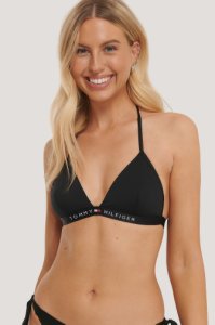Tommy Hilfiger Triangle Fixed Bikini Top - Black