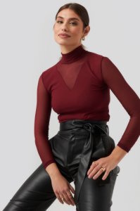 Trendyol Transparent Knitted Blouse - Red