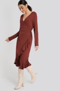 Trendyol Wrap Knitted Dress - Red