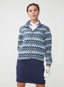 Rohnisch - Pocket wind jacket, zigzag blue