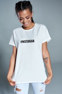 T-shirt no sugar Biały ILM