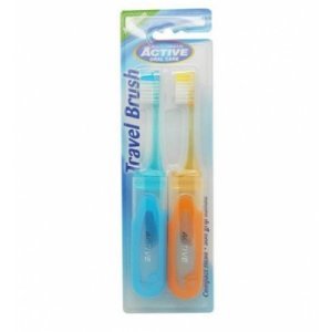 Active Oral Care Travel Toothbrushes Medium 2 st