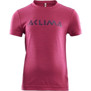 Aclima Kinder Lightwool T-Shirt (Größe 92, Pink)