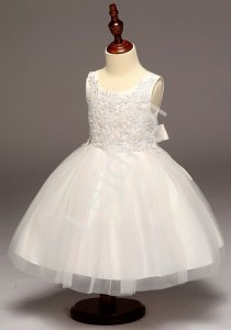 Biała dziecięca sukienka na chrzest, komunię dla dziewczynek