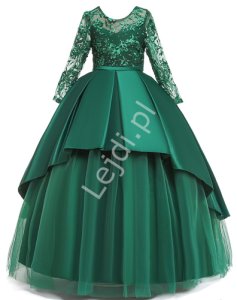 Zielona sukienka dziecięca w barokowym stylu 233