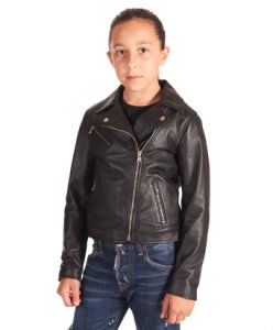 Black baby leather perfecto jacket