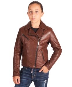 Green baby pull up leather jacket perfecto style