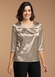 Atelier Gyldne Snittet - Elegant bluse med glans