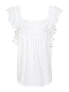 NAME IT Loose Fit Ruche Top Dames White