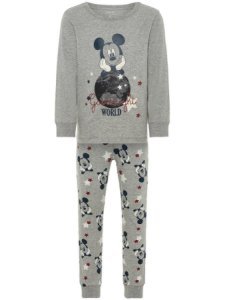 NAME IT Mickey Mouse Nachtmode Heren Grijs