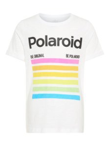 NAME IT Polaroid Print T-shirt Heren White
