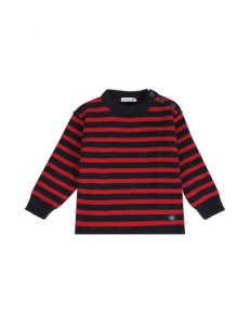 Pull marin rayé 'Fouesnant' Kids - Coloris - Navire/Braise, Taille enfant - 10 ans