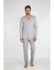 Pyjama ouvert imprimé - coton léger - Coloris - Imprimé Voiles fond slate, Taille AL - 2