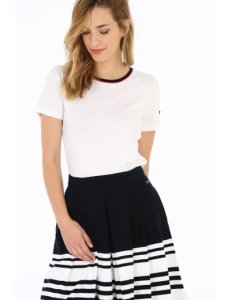 T-shirt - coton - Coloris - Blanc/Rich Navy/Corrida, Taille AL - 5