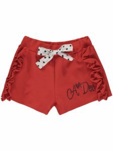 Ariana Dee! meisjes korte broek - maat 128 - rood - polyester/elasthan