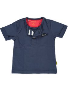 Bess! Jongens Shirt Korte Mouw - Maat 62 - Blauw - Katoen/elasthan