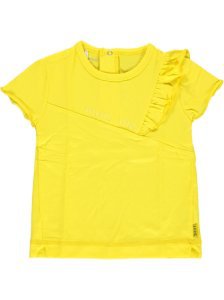 Bess! Meisjes Shirt Korte Mouw - Maat 68 - Geel - Katoen/elasthan