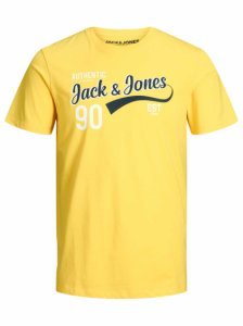Jack & Jones! Jongens Shirt Korte Mouw - Maat 152 - Geel - Katoen
