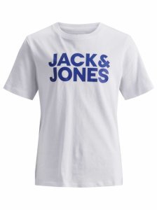 Jack & Jones! Jongens Shirt Korte Mouw - Maat 176 - Wit - Katoen