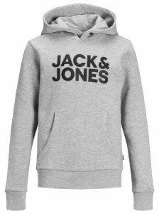 Jack & Jones! Jongens Sweater - Maat 140 - Grijs - Katoen/polyester/viscose