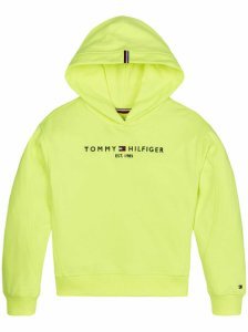 Tommy Hilfiger! Meisjes Sweater - Maat 164 - Lime Groen - Katoen/polyester