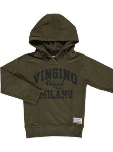 Vingino! Jongens Sweater - Maat 104 - Olijfgroen - Katoen/elasthan