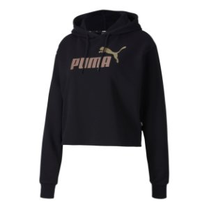 Puma Essential Metallic Cropped Sweat À Capuche Femmes
