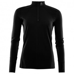 Aclima - Lightwool Zip Shirt Woman - Merino ondergoed maat XS, zwart