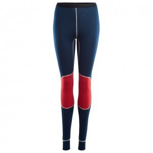 Aclima - Women's Lightwool Reinforced Long Pants - Merino ondergoed maat XXL, blauw/zwart/rood