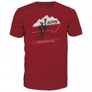 Alprausch - Tour Des Alpes Basic Tee - T-shirt maat S, rood