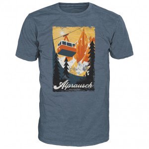 Alprausch - Vintage-Gondeli Basic Tee - T-shirt maat L, blauw