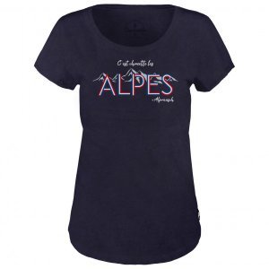 Alprausch - Women's Schtreife-Alp Basic Tee - T-shirt maat XS, zwart
