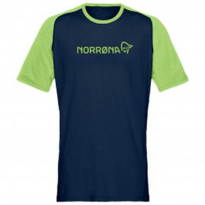 Norrøna - Fjørå Equaliser Lightweight T-Shirt - Fietsshirt maat XL, blauw/groen