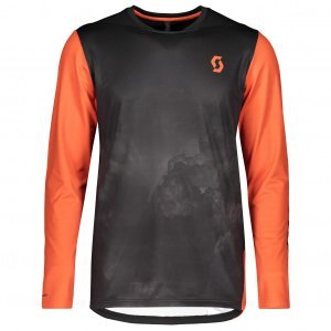 Scott - Shirt Trail Storm L/SL - Fietsshirt maat XXL, zwart/oranje