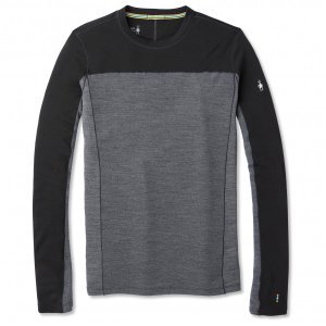 Smartwool - Merino Sport 250 Long Sleeve Crew - Sport-T-shirt maat S, grijs/zwart