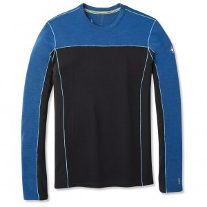Smartwool - Merino Sport 250 Long Sleeve Crew - Sport-T-shirt maat S, zwart/blauw