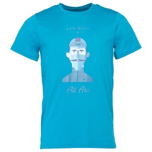 Triple2 - Laag T-Shirt - Face - T-shirt maat S, turkoois/blauw